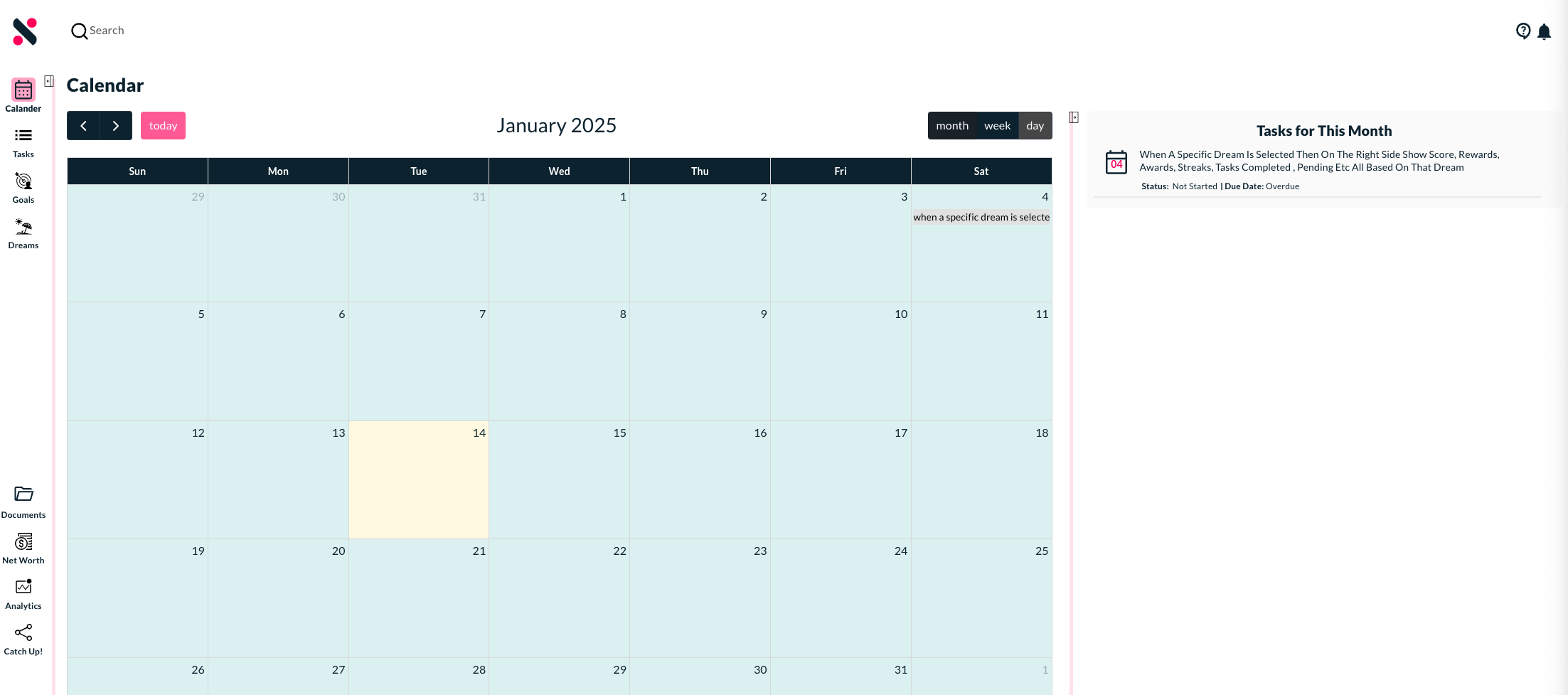 New Calendar Feature
