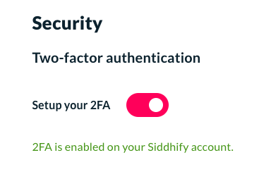force user to setup 2FA