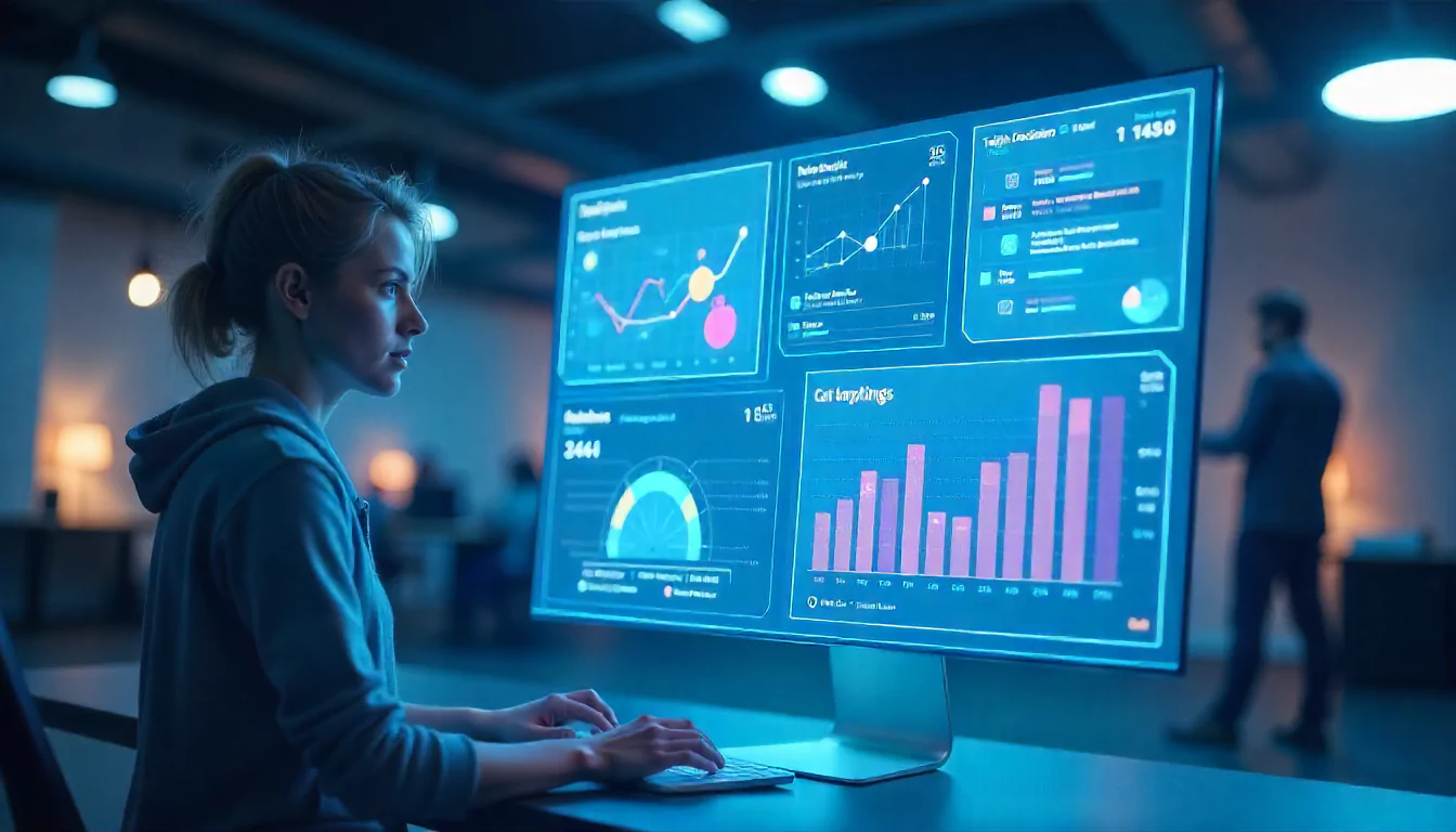 3D digital workspace dashboard showing tasks, decisions, client feedback, and milestones with team avatars, illustrating modern collaborative project management and remote collaboration.