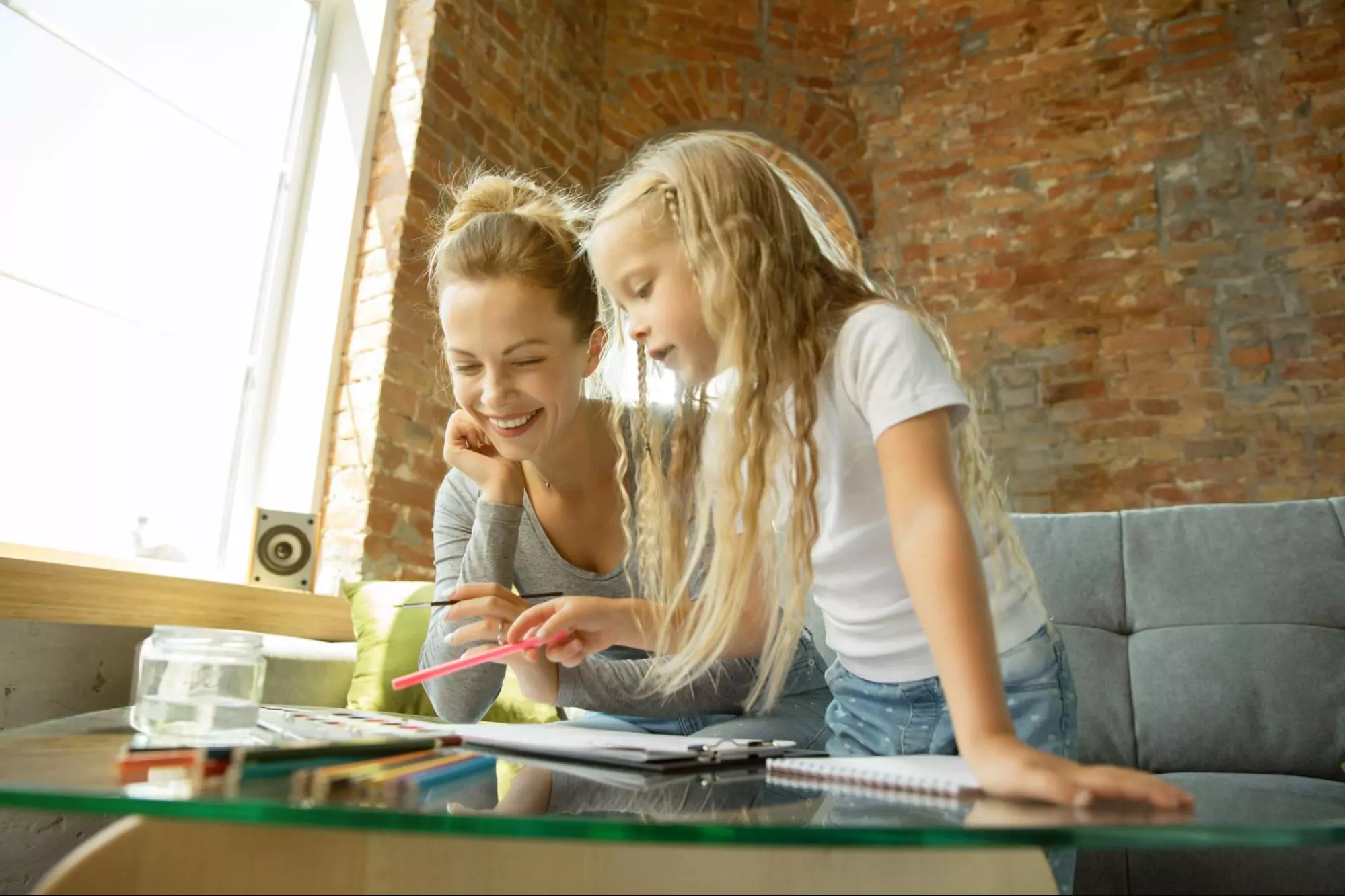 Businesswoman spending quality time with her daughter.