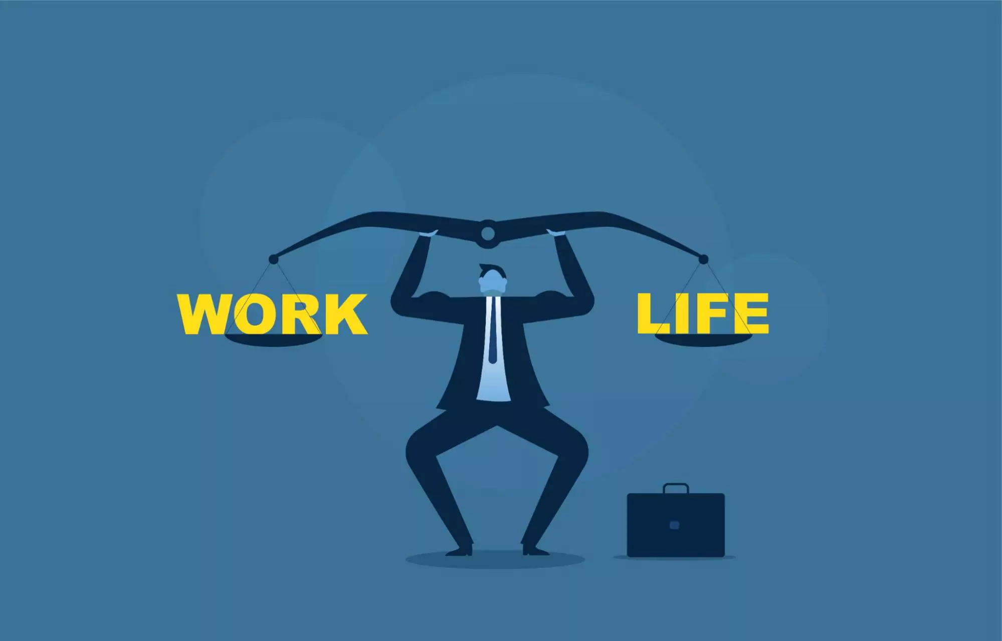 A Businessman juggling work and life elements, symbolizing the importance of maintaining a balanced life.