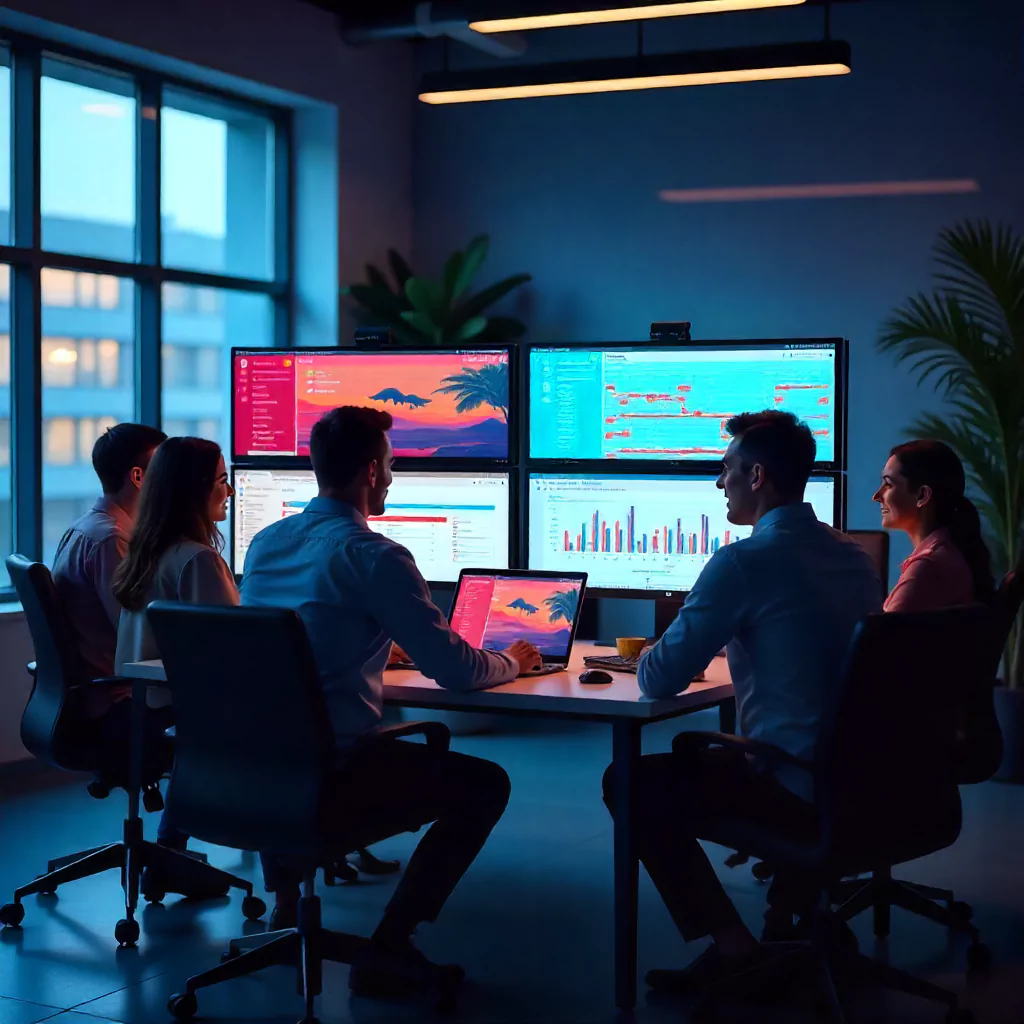 Team dashboard showing workload distribution for project scheduling software, highlighting balanced and overloaded tasks for agency team members.