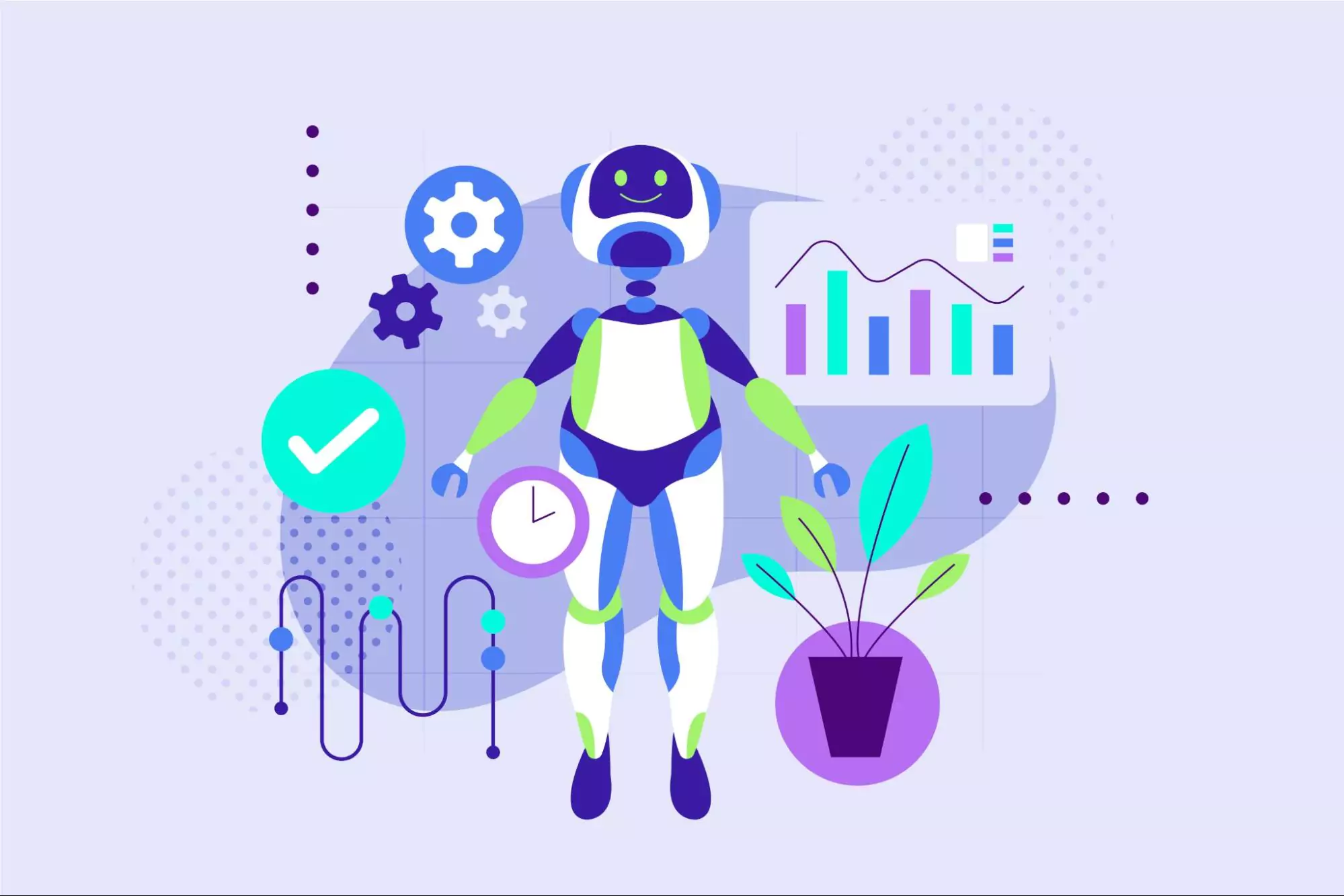 Illustration of future trends in AI project management.