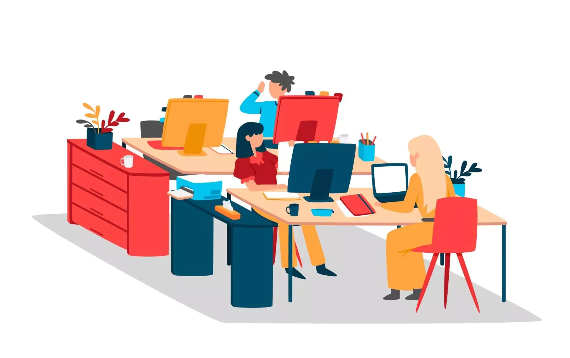 Illustration of one collaborative workspace