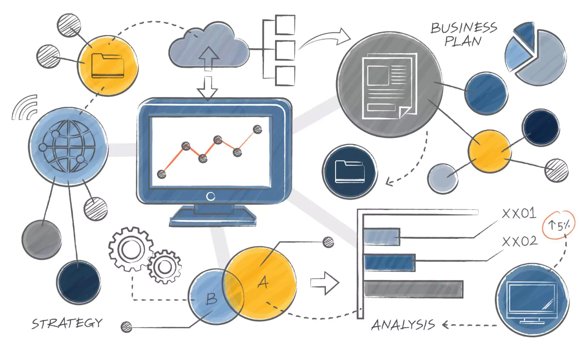 Illustration of SaaS project management tools