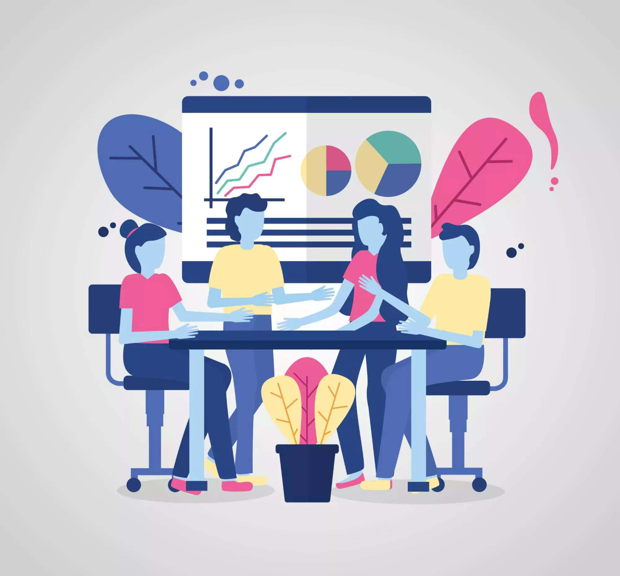 People collaborating on a project in an office, focusing on the project management process.